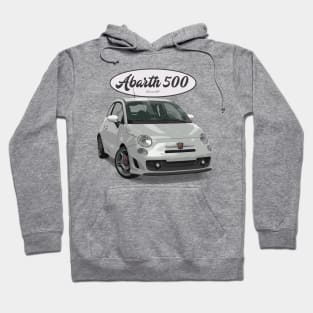 ABARTH 500 Grey White Hoodie